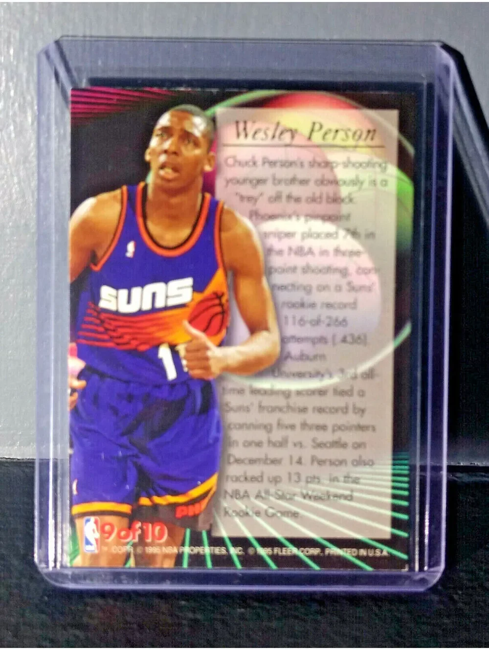 1995-96 Wesley Person Fleer Ultra All-Rookie Team #9 Basketball Card